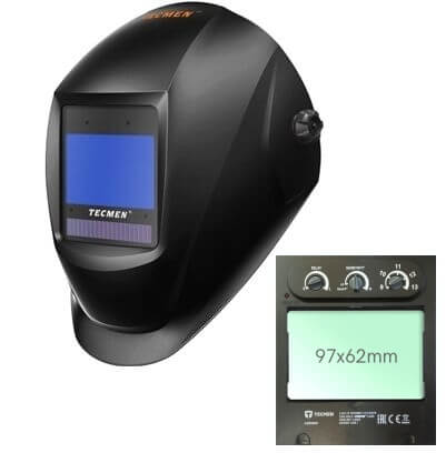 Сварочная маска с автоматическим светофильтром Tecmen ADF - 800S TM16 черная
